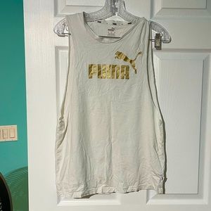 Puma workout tank top, white.